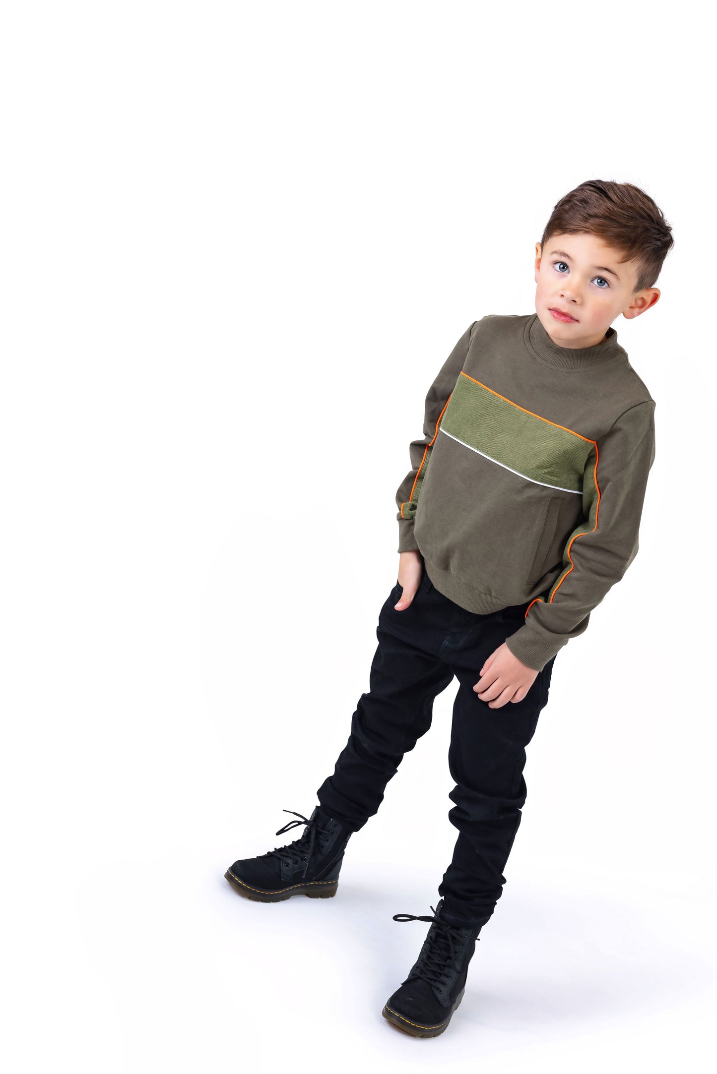 Army Green Boys Top